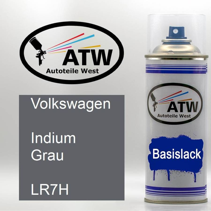 Volkswagen, Indium Grau, LR7H: 400ml Sprühdose, von ATW Autoteile West.